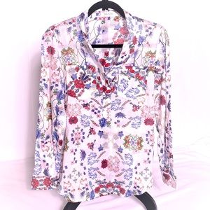 Anthropologie Eden and Olivia LS Floral Shirt
